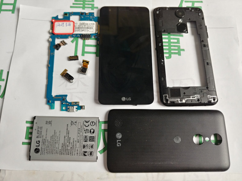 LG Phoenix 3, M150总成屏幕 后盖 后框 电池主板 摄像头 耳机孔