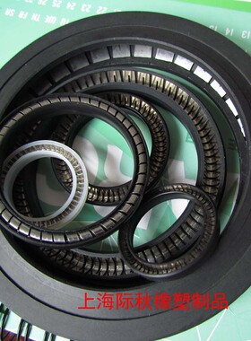 定做耐高温300℃端面接口泛塞封法兰弹簧蓄能密封圈改PI碳纤维PPL