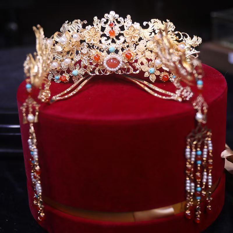 旺旺汉服头饰发冠发簪套装