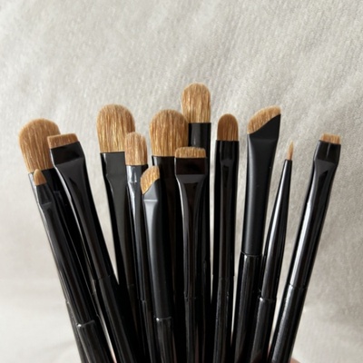 化妆师！专业黄狼尾眼影刷眼部化妆刷眼线刷卧蚕扁平遮瑕画笔眉刷