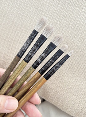 绿檀木柔软高品质雪狐毛眼影刷
