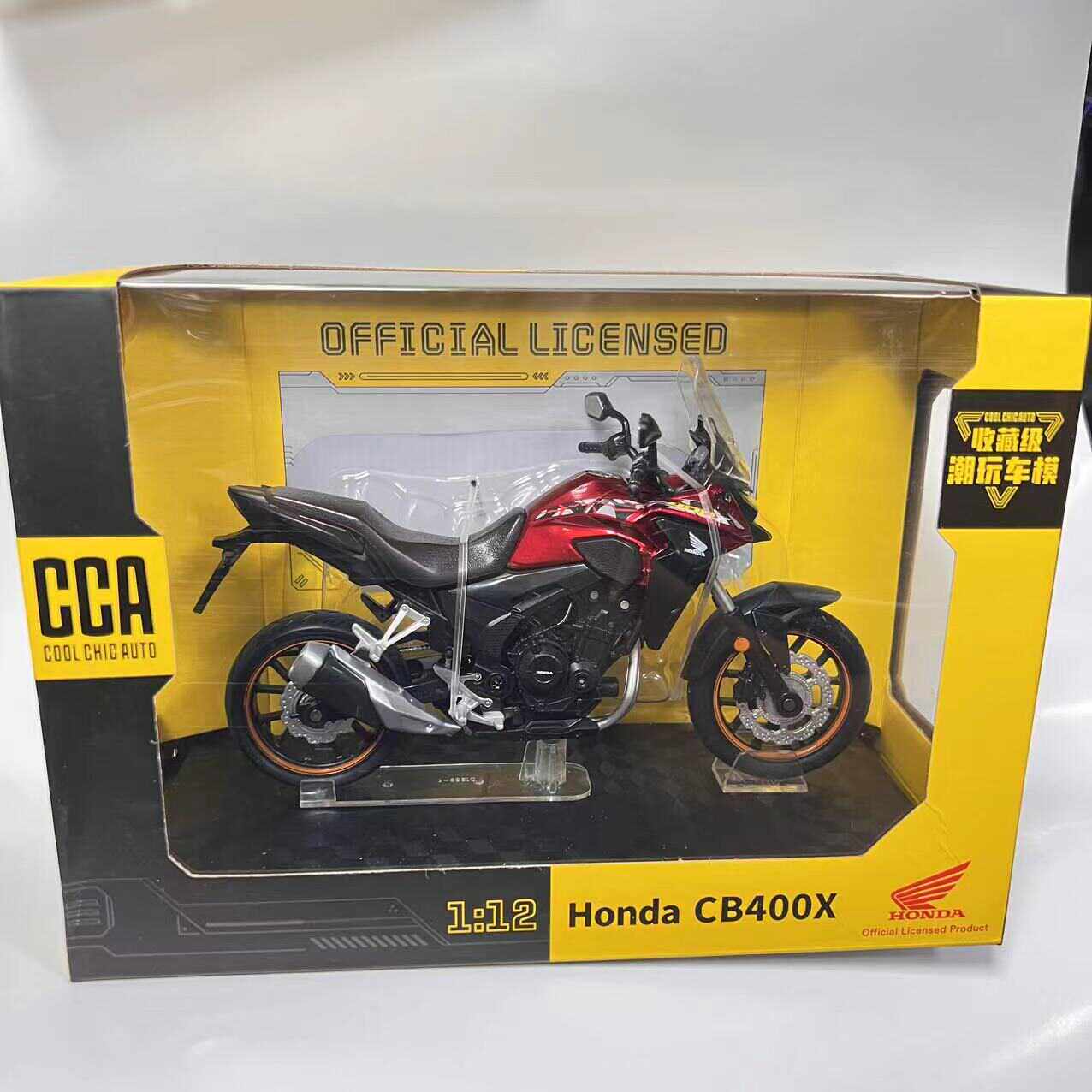 成真彩珀本田CB400X摩托车超跑模型合金仿真收藏摆件玩具车模