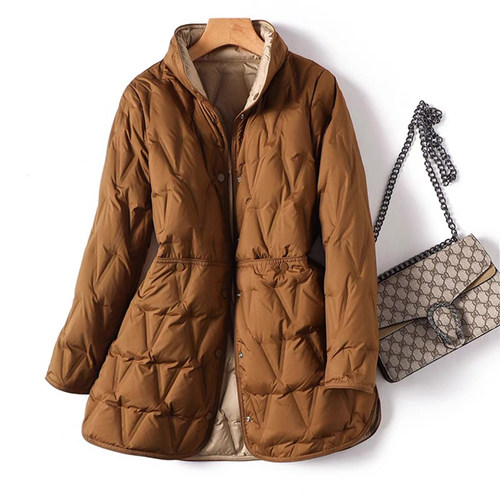 2025新款轻薄双面穿羽绒服女款