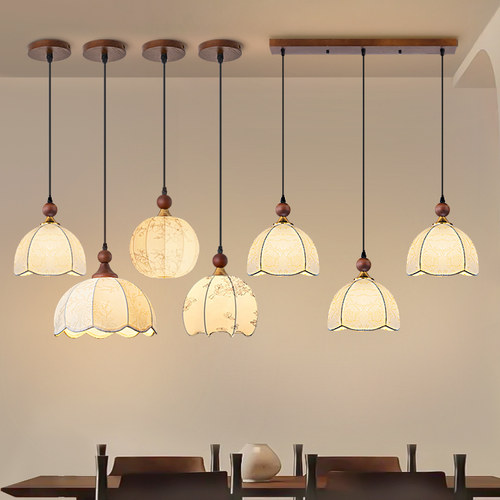 中古风餐厅吊灯三头卧室床头灯饰