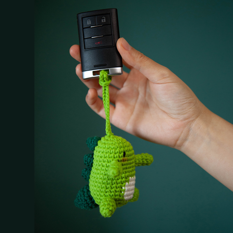 手工汽车挂件钥匙扣DIY编织毛线