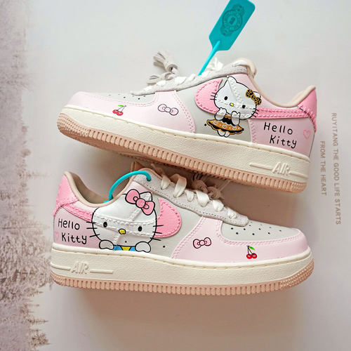 空军一号定制HelloKitty手绘鞋