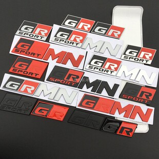 适用丰田亚洲龙凯美瑞卡罗拉雷凌锐志GRsportMN车标金属贴gr尾标