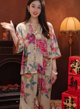 七七【国色天香】2025夏季爆款刻花工艺可外穿家居服SMS