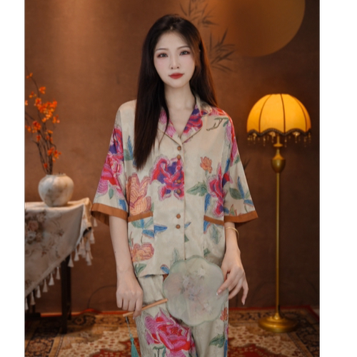 七七【国色天香】ZZ2026夏季爆款刻花工艺可外穿家居服SMS