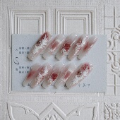 手工穿戴甲新国风穿戴甲搭配汉服竹子蝴蝶花朵凤凰山水古风合集