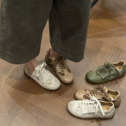 H55女鞋都柏林2026春新款休闲日常经典复古百搭厚底擦色德训鞋女