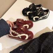 H55女鞋 百搭软底运动阿甘鞋 贩售甜心2026新款 苏格兰休闲厚底时尚