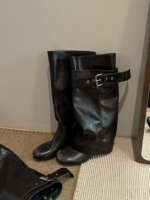 The new H55 women's shoes feature a detachable sleeve that can be worn in two, long, height-increasing metal accessories, and high-end, niche thigh-encircled fashion boots thumbnail 4
