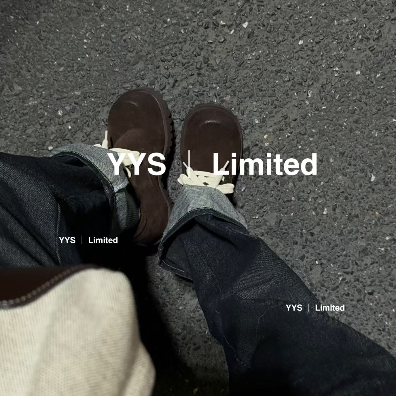 【现货】H55女鞋擦色德比心机隐形内增高小个子系带厚底下楼靴