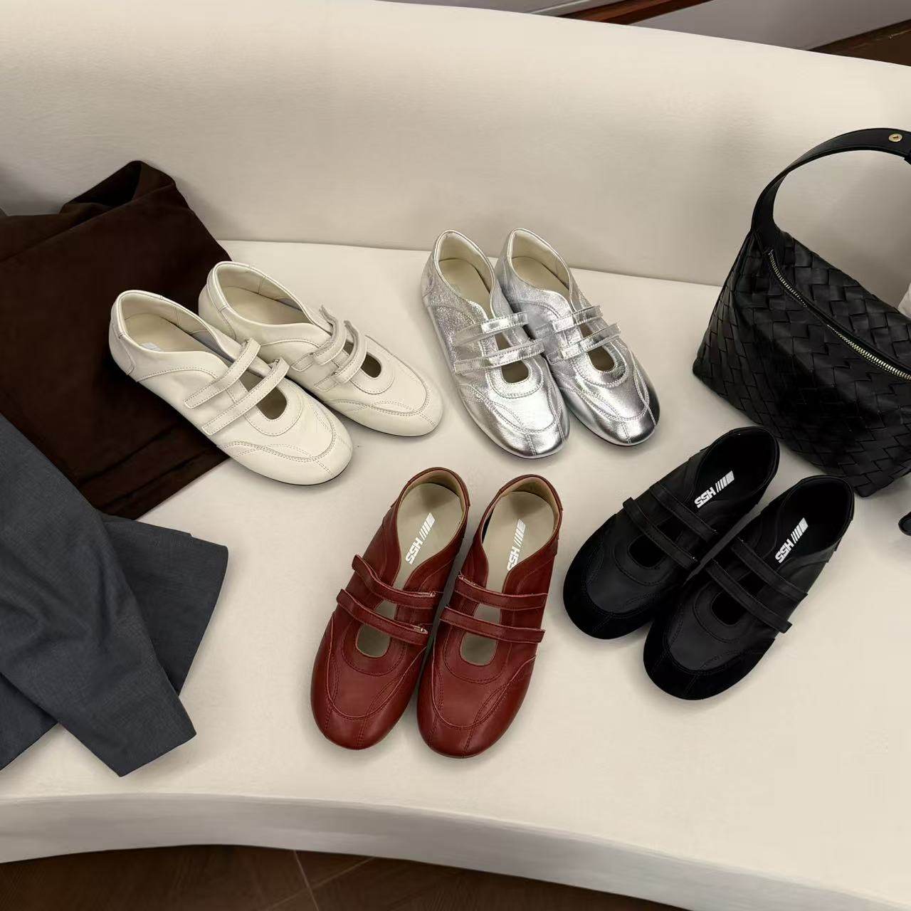 H55女鞋皮袜子2026春季新款极简羊皮浅口单鞋小红鞋平底玛丽珍鞋,女鞋,玛丽珍鞋,淘宝优惠券,粉丝福利购,淘宝优惠卷