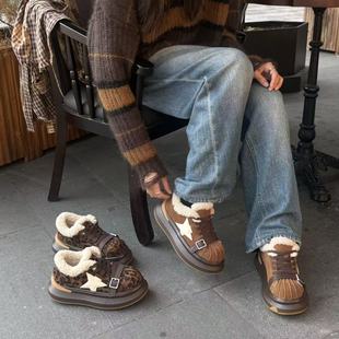 【现货】H55女鞋美貌野心家冬季新款美式复古百搭贝壳休闲鞋