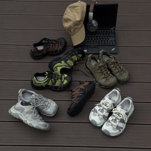 H55女鞋融境2026春季新款户外丑萌美学时尚百搭休闲鞋徒步登山鞋