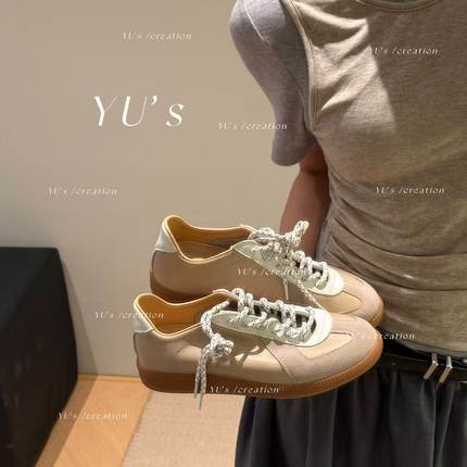 H55女鞋时髦女作家4cm头层牛皮高智平底德训鞋英伦风软底休闲百搭