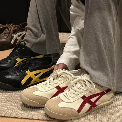 H55女鞋夜与法兰西2025年新款头层牛皮百搭系带韩版平底德训鞋