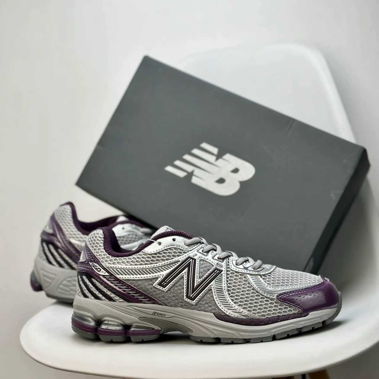 新百伦new balance 860 v2低帮NB银紫色跑步鞋运动鞋ML860PP2