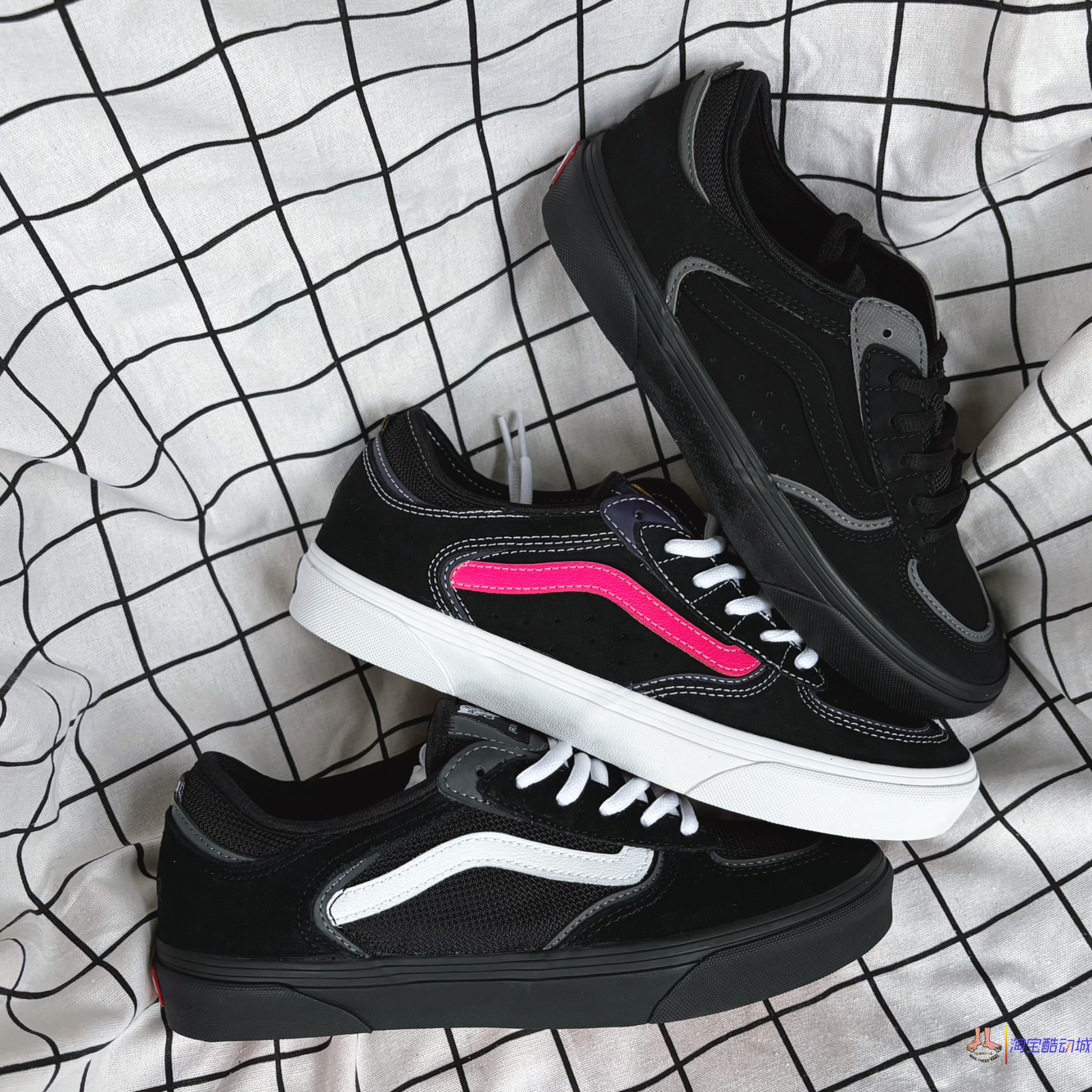 范斯vans skate rowley低帮黑色耐磨缓震专业滑板鞋VN0A2Z3OHR0