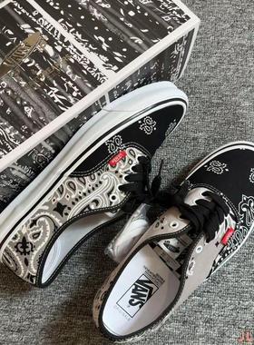 范斯vans vault x bedwin联名黑色腰果花低帮帆布鞋VN0A5FBDBMW