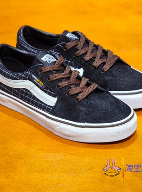 范斯Vans SK8-Low舒适百搭低帮黑色滑板鞋VN0009QRBLA