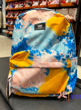 范斯vans扎染渐变花纹运动休闲双肩书包背包男女VN0A5E2SG5O