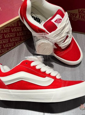 范斯vans knu skool红色面包鞋情侣板鞋男女VN000D75BOP