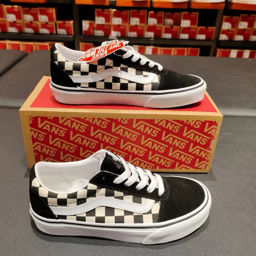 范斯vans ward低帮黑白格帆布鞋学生党复古板鞋VN0A3IUN5GX