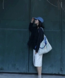 Японский нейлоновый вместительный и большой шоппер, сумка на одно плечо, с вышивкой