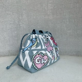 Флисовая демисезонная джинсовая вместительная и большая сумка на одно плечо, Таиланд