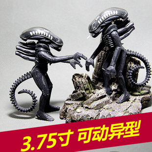 异形模型透明脑壳大战可动玩具摆件人偶场景动漫电影铁血战士
