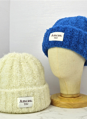 冬季保暖针织毛线帽女柔软百搭护耳帽子冷帽加大头围显脸小滑雪