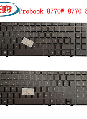 全新惠普HP Probook 8770W 8770 8760W 笔记本内置键盘 大回车