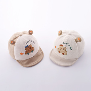 婴儿帽子春秋季小月龄儿童鸭舌帽女童棒球帽秋冬男宝宝百搭遮阳帽