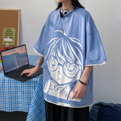 Hong Kong Fengmin 100 cotton summer loose size short sleeve half sleeve T-shirt for men