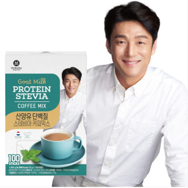 韩国直邮McNulty速溶咖啡甜叶菊stevia代糖蛋白质30条