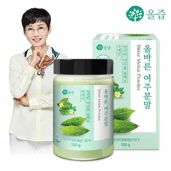 韩国直邮正确苦瓜粉末提取物夏日清热高维C叶酸100g饮料无添加糖