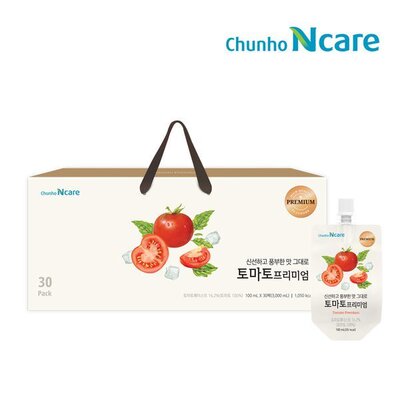 韩国直邮chunho西红柿汁新鲜高级番茄premium无糖添加100ml*30包