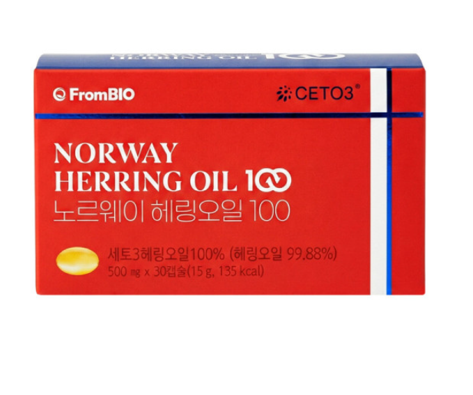 韩国直邮Frombio挪威鱼油herring oil鲱鱼油30粒深海中老年人血管