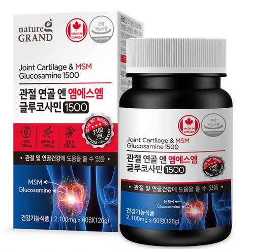韩国直邮naturegrand关节健康氨糖软骨素MSM中老年60粒