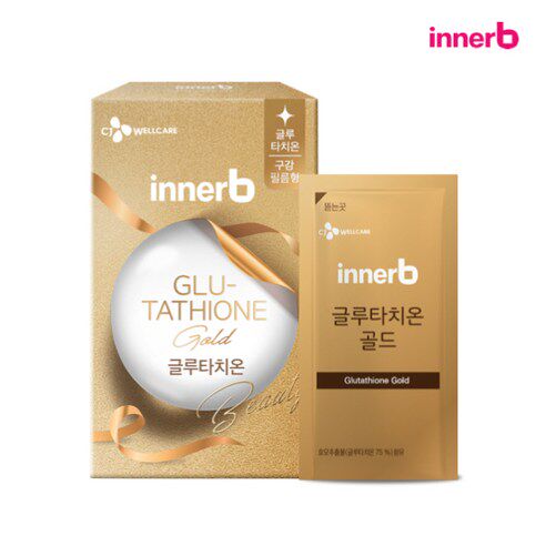 韩国直邮innerb谷胱甘肽白丸gold口腔贴片内服全身胶原蛋白30贴