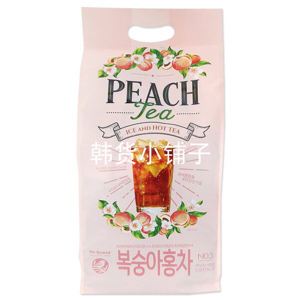 韩国直邮阚清子推荐同款韩国no brand柠檬蜜桃冰红茶低糖果味茶饮