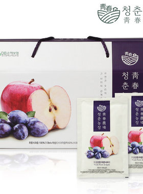 韩国直邮青春农场西梅苹果prune钙维生素低卡营养果汁80ml*30包