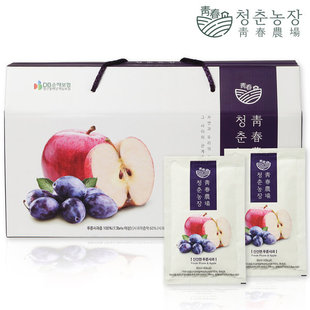 韩国直邮青春农场西梅苹果prune钙维生素低卡营养果汁80ml*30包