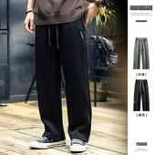 加绒美式 运动裤 直筒卫裤 冬季 男2025新款 宽松潮牌大码 加厚休闲裤 潮