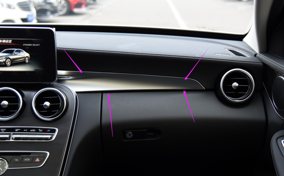 适用奔驰新c180l仪表台亮条