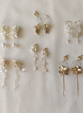 kari show小众手作ins风日杂感日网同款温柔千金风长流苏合集耳饰