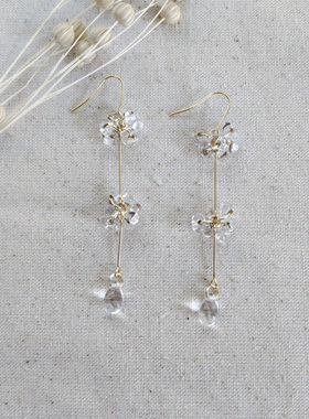 kari show客订日系在售简约仙女泪滴小清新高级感百搭流苏耳环